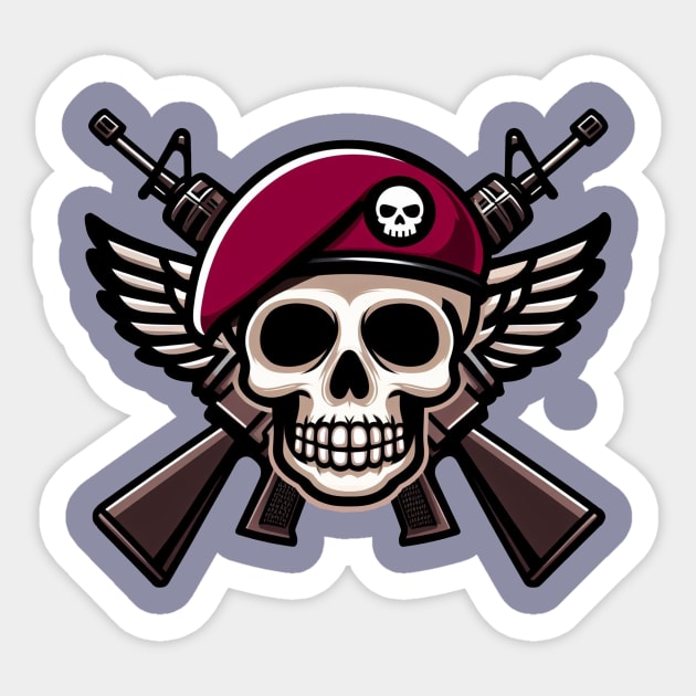 Cartoony Airborne Paratrooper Sticker by FlySquareWare